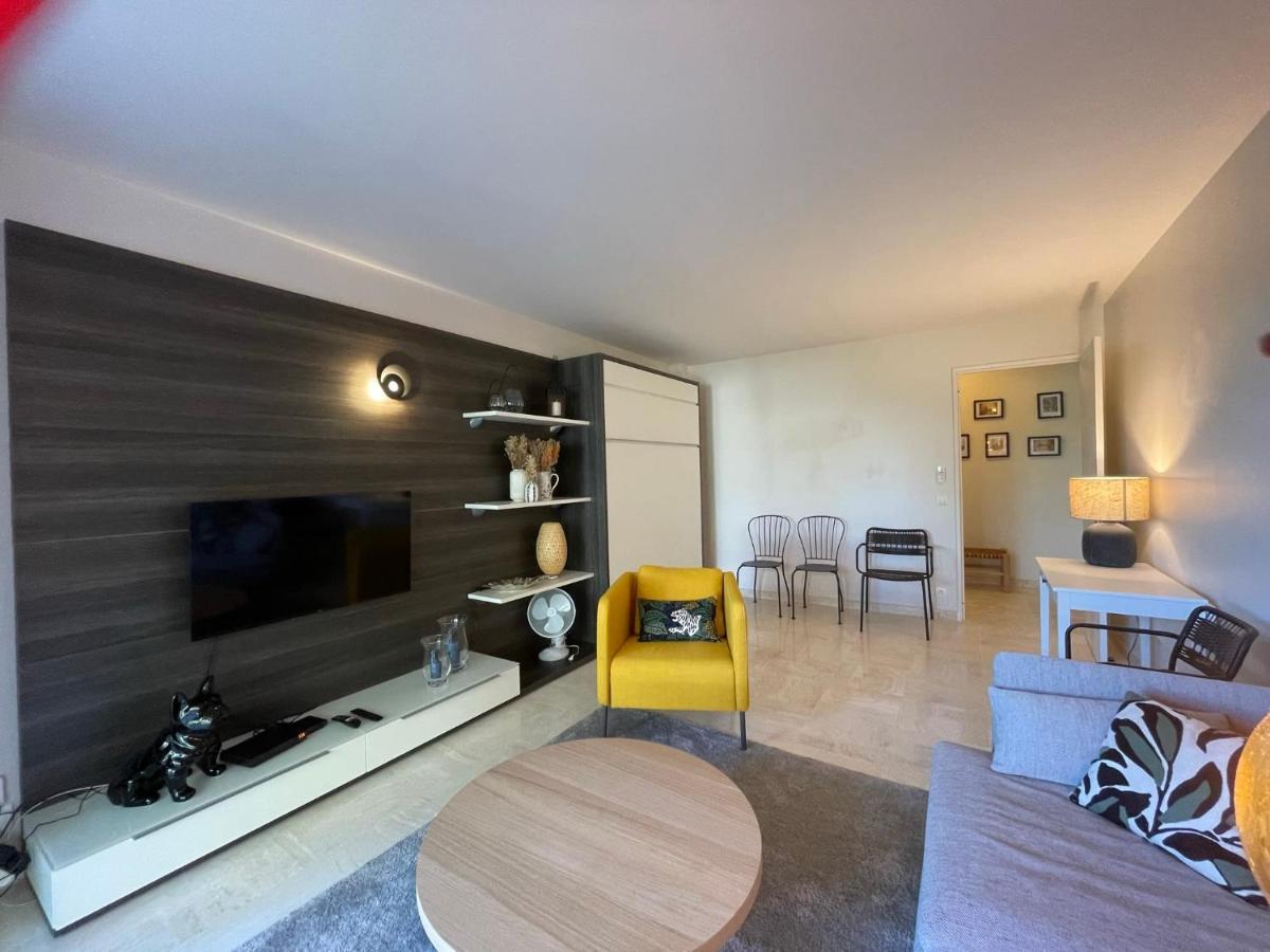C012-Appartement Confortable Avec Piscine, Tennis Et Grand Parc 戛纳 外观 照片
